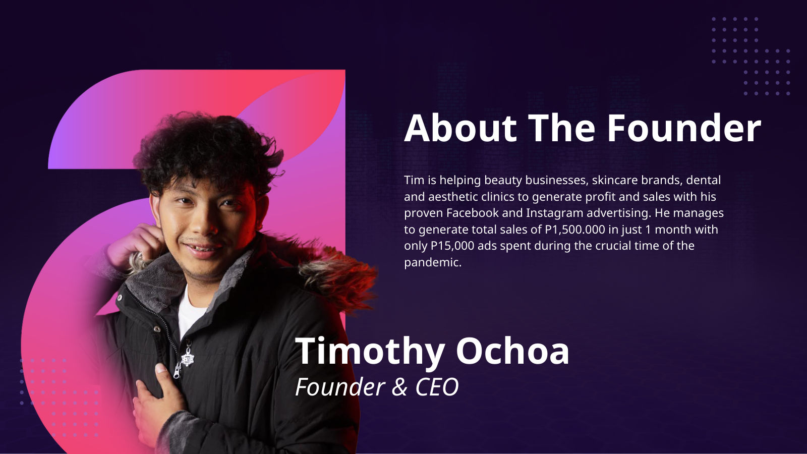 About the founder, Timothy Ochoa