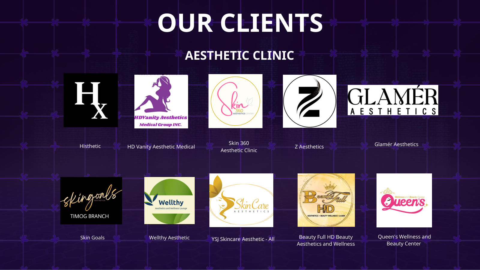 Our clients: aesthetic clinics