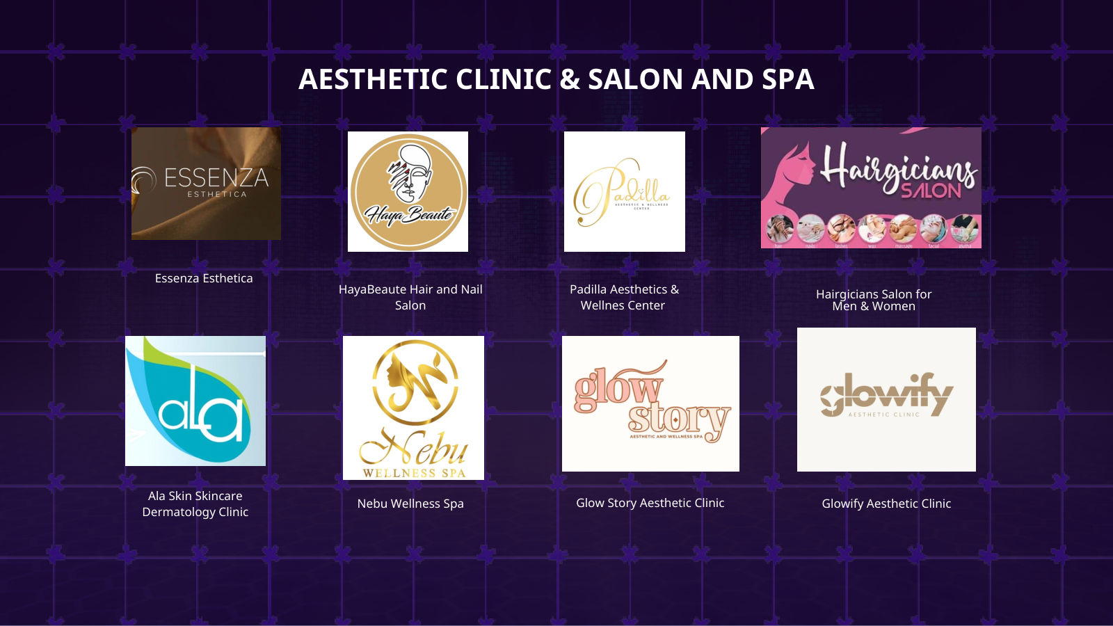 Our clients: aesthetic clinics, salons and spas