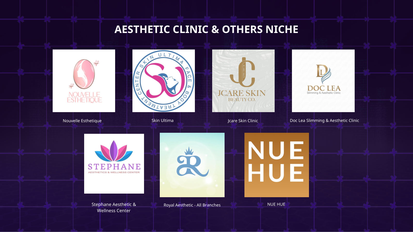 Our clients: aesthetic clinics and other niches