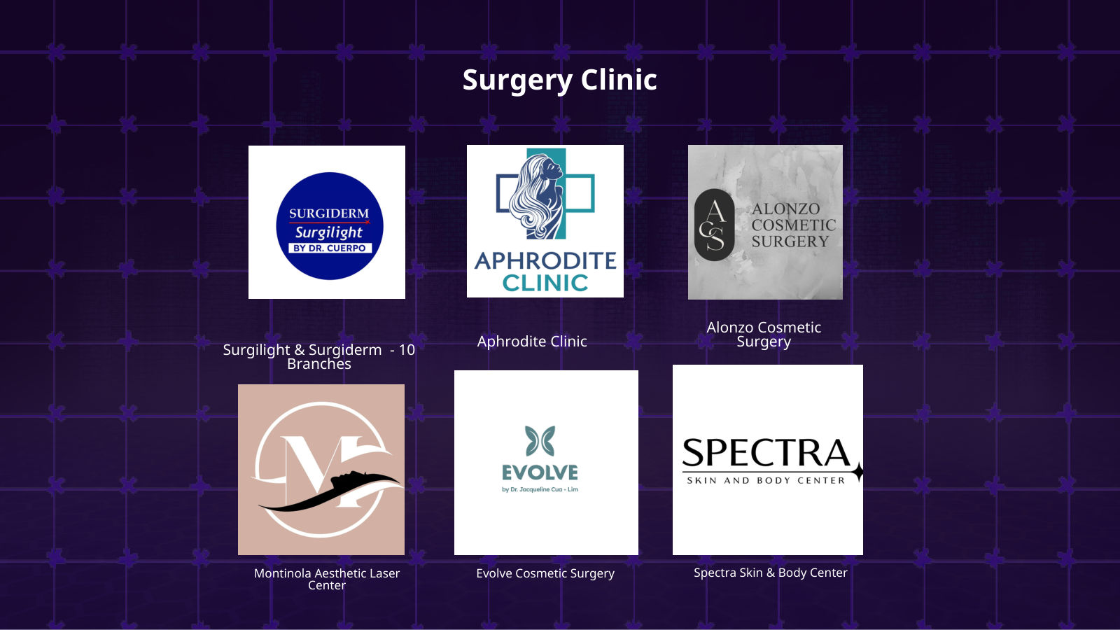 Our clients: surgery clinics