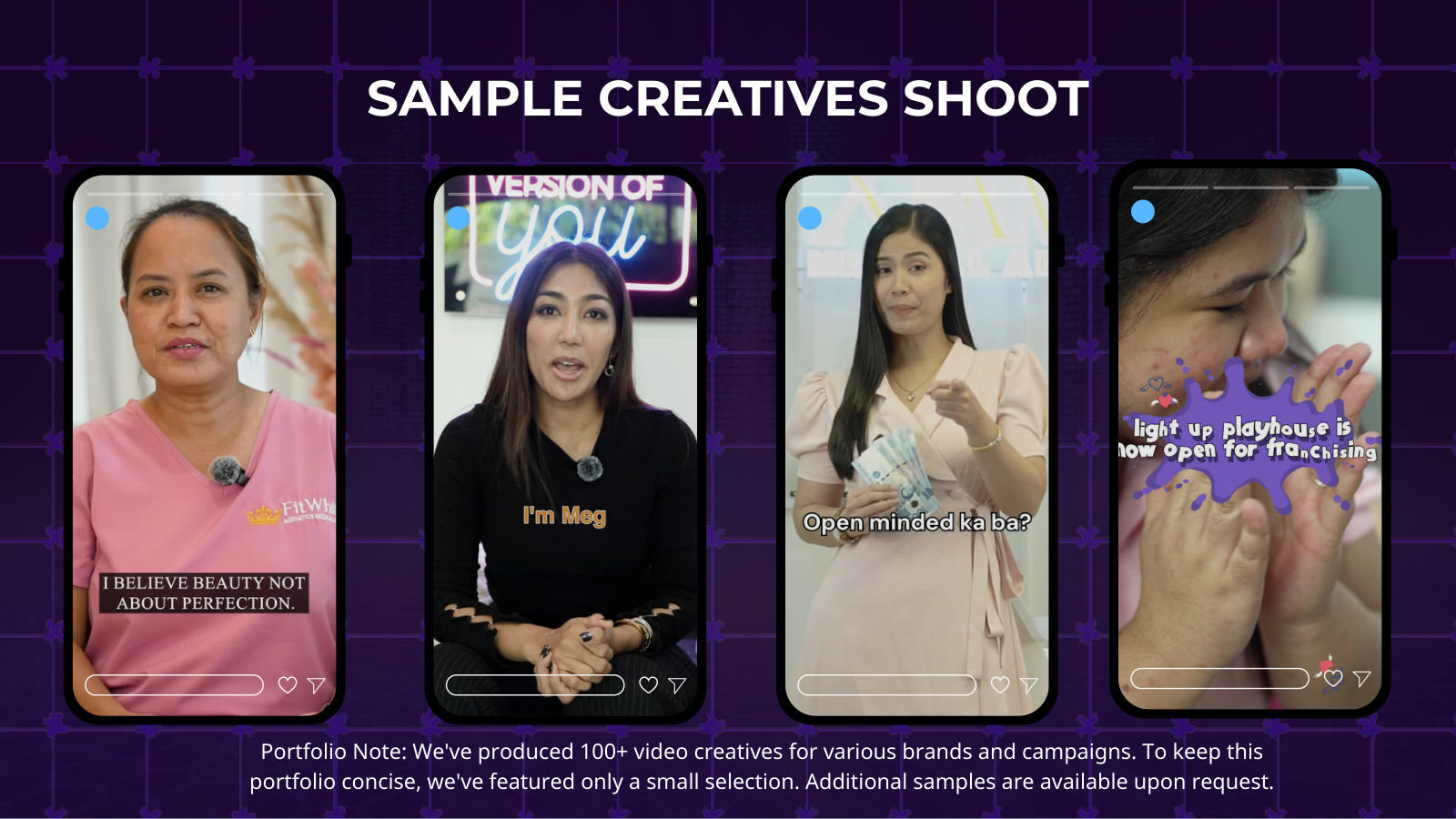 Sample creatives shoot