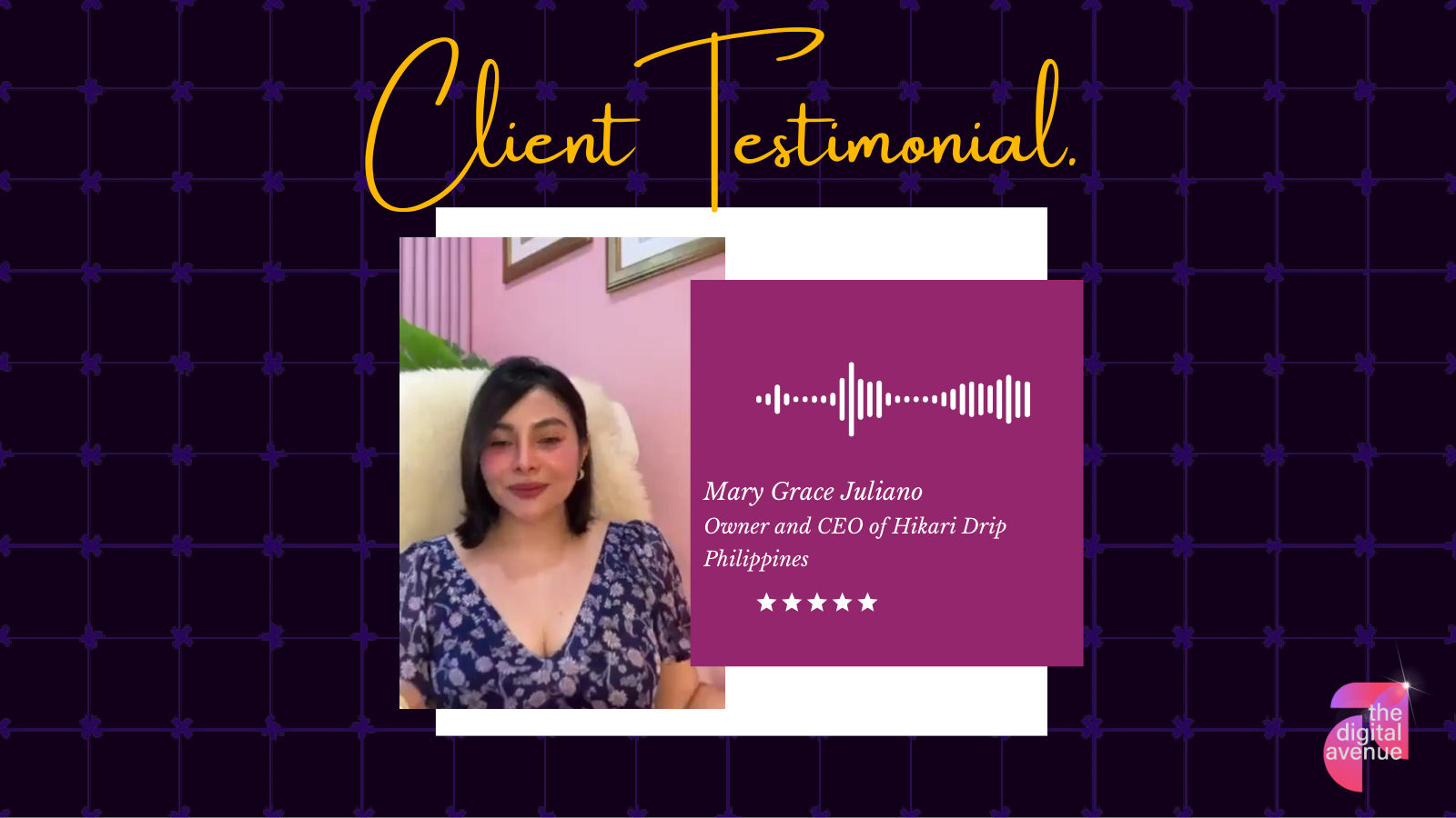 Client testimonial video